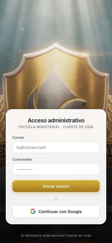 Escuela Ministerial Fuente de Vida — On mobile