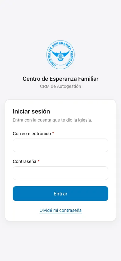 Centro de Esperanza Familiar — On mobile