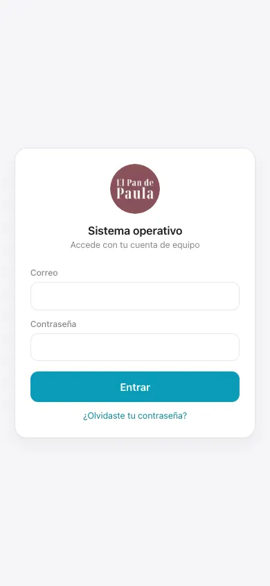 El Pan de Paula · Sistema operativo — En móvil