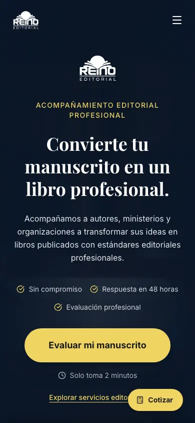 Reino Editorial — En móvil