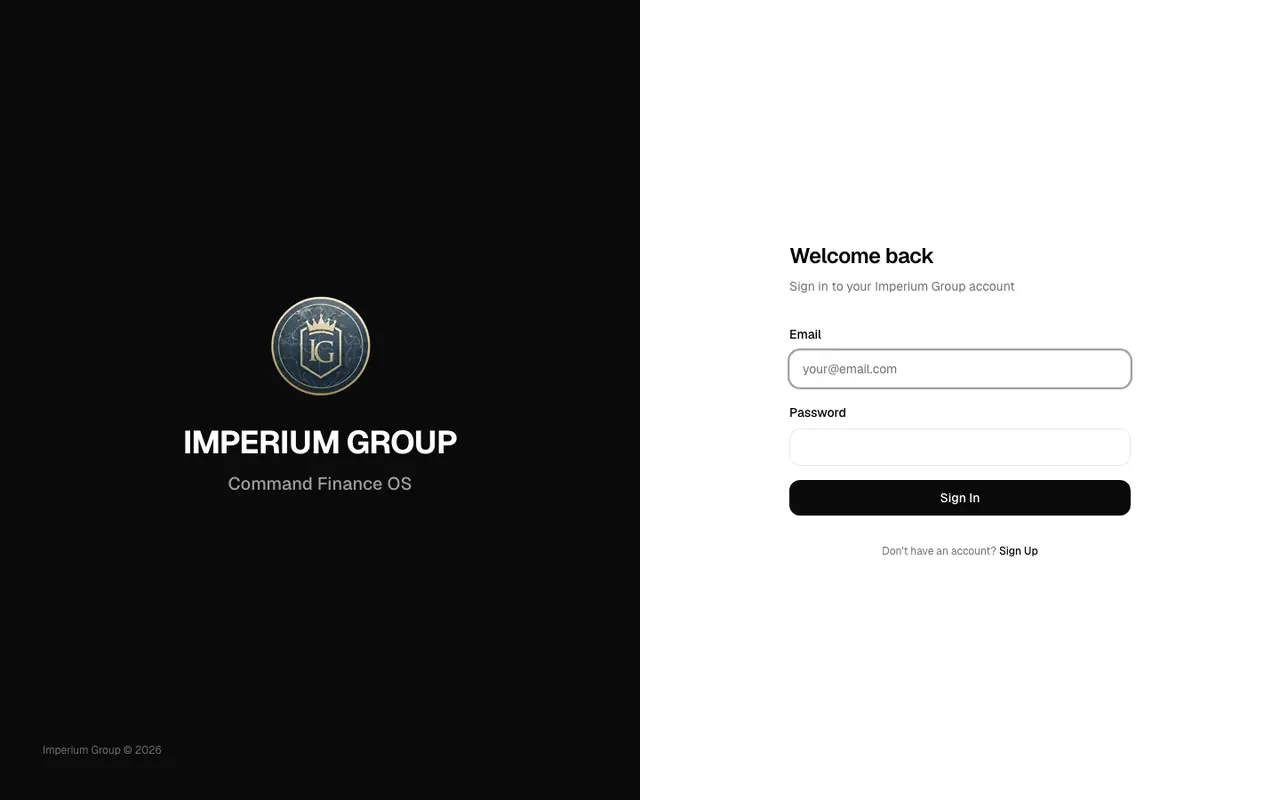 Imperium Group · Finance OS