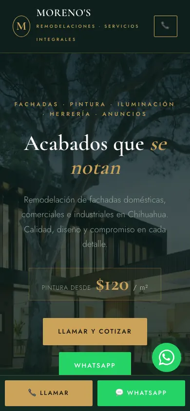 Moreno's Remodelaciones — En móvil