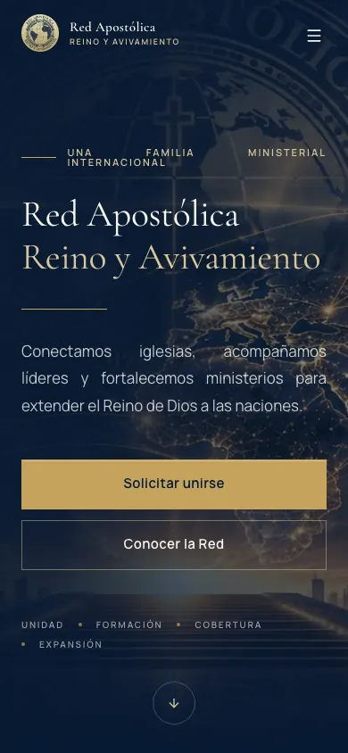Red Apostólica Reino y Avivamiento — On mobile