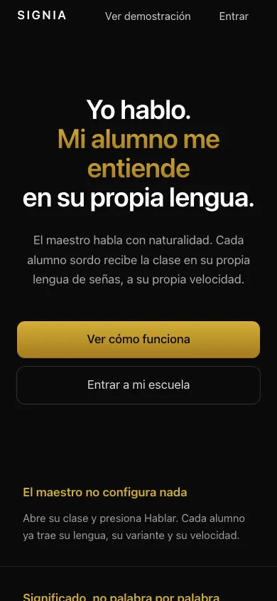SIGNIA — En móvil
