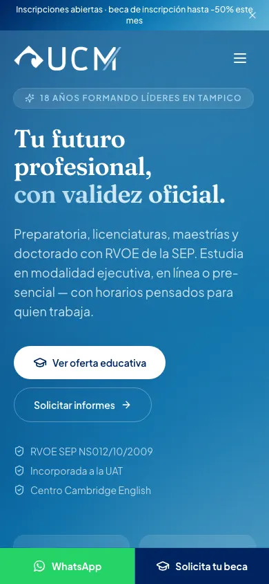 Universidad Cultural Metropolitana — En móvil